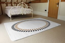 Benjamin Tate Design Greek Olive Tree Leaves Rug in Natural - Size: Large - thumbnail 3