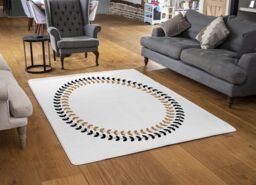 Benjamin Tate Design Greek Olive Tree Leaves Rug in Natural - Size: Large - thumbnail 2