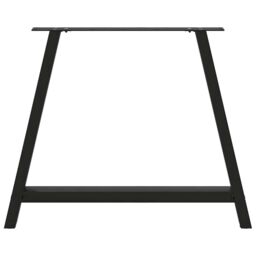 Berkfield Home Coffee Table Legs A-Shaped 2 pcs Black¬†90x(72-73) cm Steel in Black - thumbnail 5