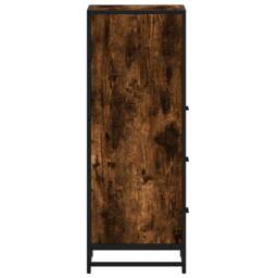 Berkfield Home Comfortable Bathroom Cabinet Smoked Oak 35x37.5x100 cm Engineered Wood in Brown - thumbnail 7