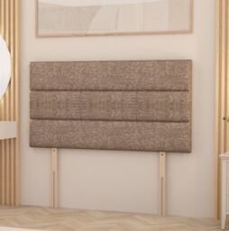 Somnior Chambery 2 Draw Divan Bed Frame with Headboard Tweed Fabric in Brown - Size: Single - thumbnail 4