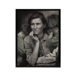 "Artery8 Migrant Mother Nipomo California Lange Framed Canvas Wall Art Print in Grey - Size: W24"" x H32""" - thumbnail 1