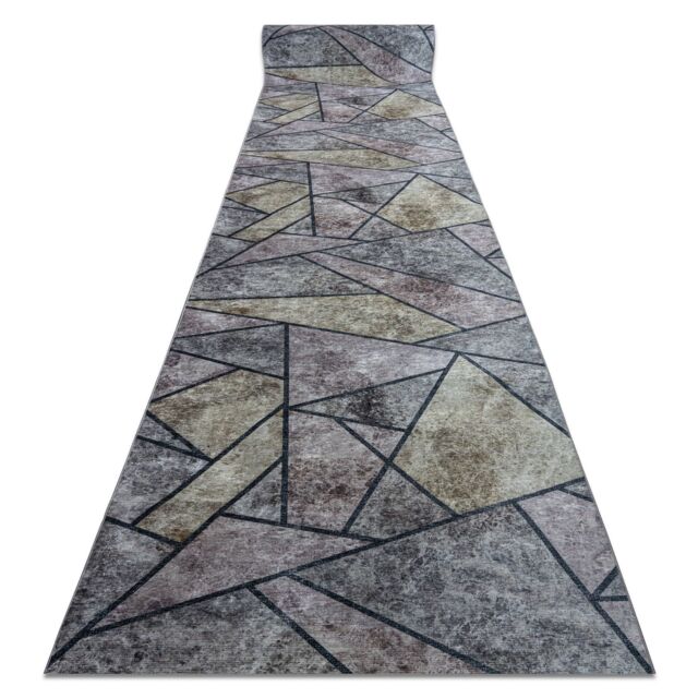 RugsX Anti-Slip Lotus Runner in Grey - Size: 60 cm x 270 cm - image 1