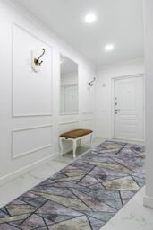 RugsX Anti-Slip Lotus Runner in Grey - Size: 60 cm x 270 cm - thumbnail 3