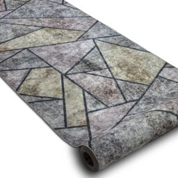 RugsX Anti-Slip Lotus Runner in Grey - Size: 60 cm x 270 cm - thumbnail 2