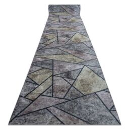 RugsX Anti-Slip Lotus Runner in Grey - Size: 60 cm x 270 cm - thumbnail 1