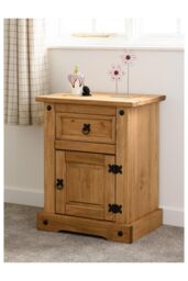 Seconique Corona 1 Drawer 1 Door Bedside in Natural - thumbnail 1