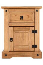 Seconique Corona 1 Drawer 1 Door Bedside in Natural - thumbnail 4