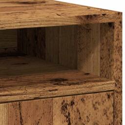 Berkfield Home Cabinet with Wheels Old Wood 33x38x60 cm Engineered Wood in Brown - Size: 33 x 38 x 60 cm - thumbnail 7