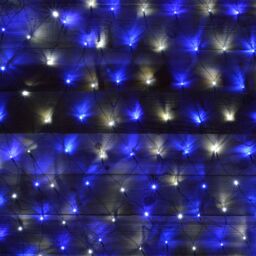 Samuel Alexander 1.7m x 1.2m 180 LED Premier Indoor Outdoor Multifunction Christmas Net Light with Timer in Blue & White