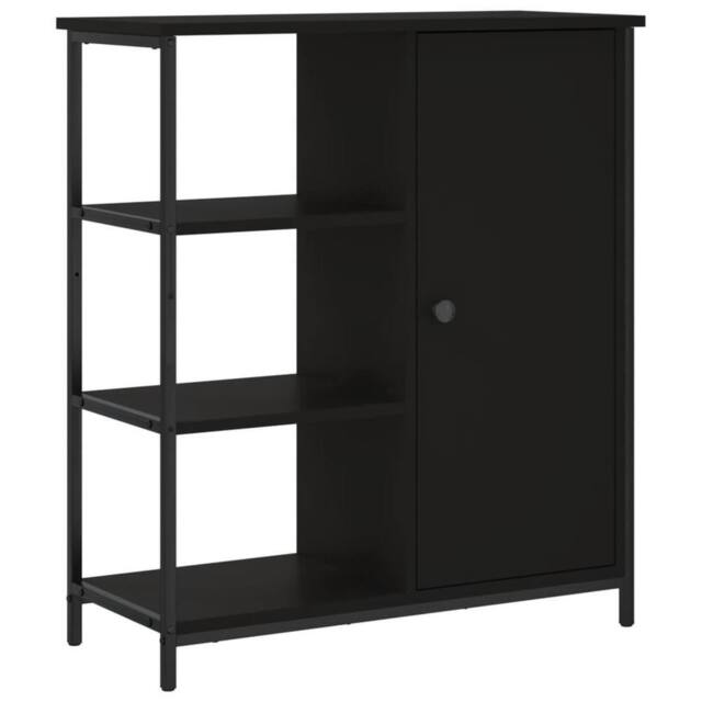 Berkfield Home Sideboard Black 70x30x80 cm Engineered Wood - Size: 70 x 30 x 80 cm - image 1