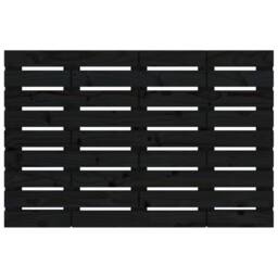 Berkfield Home Wall Headboard Black 106x3x63 cm Solid Wood Pine - Size: 106 x 3 x 63 cm - thumbnail 4