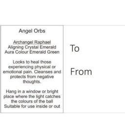 Sienna Glass Angel Orb - Archangel Raphael - Emerald - thumbnail 3