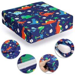 SPETLEK Highchair Pad Seat Cushion Removable Pad Dinosaur in Blue - Size: 100 cm x 190 cm - thumbnail 3