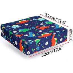 SPETLEK Highchair Pad Seat Cushion Removable Pad Dinosaur in Blue - Size: 100 cm x 190 cm - thumbnail 2