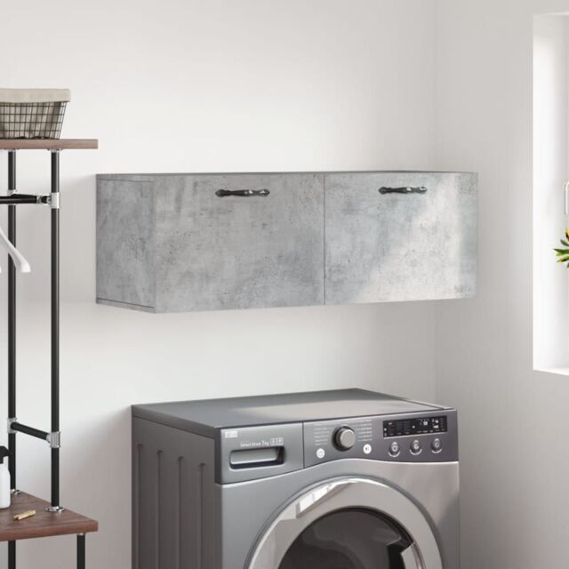 Berkfield Home Wall Cabinet Concrete Grey 100x36.5x35 cm Engineered Wood - image 1