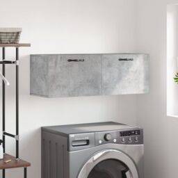 Berkfield Home Wall Cabinet Concrete Grey 100x36.5x35 cm Engineered Wood - thumbnail 1