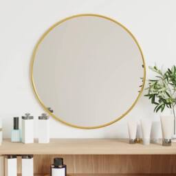 Berkfield Home Wall Mirror Gold √ò 40 cm Round - thumbnail 2