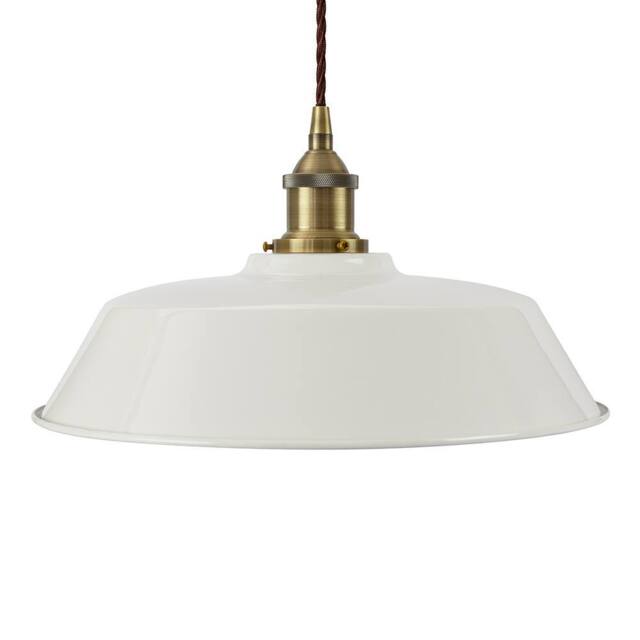 SE Home Pale Grey Chancery Pendant Light - Antique Brass - Brown Twisted - image 1
