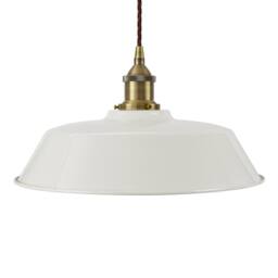SE Home Pale Grey Chancery Pendant Light - Antique Brass - Brown Twisted