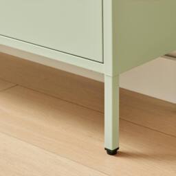 FurnitureboxUK Eira Metal Storage Shoe Cabinet in Green - thumbnail 6