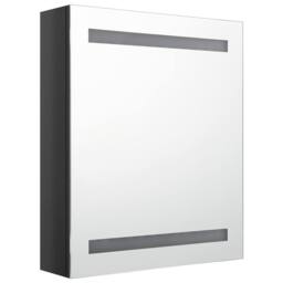 Berkfield Home LED Bathroom Mirror Cabinet Shining Black 50x14x60 cm - Size: 50 x 14 x 60 cm - thumbnail 3