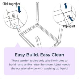 idooka Garden Coffee Table Rattan Style Outdoor Patio Balcony Furniture Dark Grey - thumbnail 5