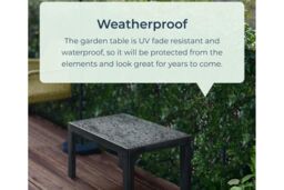 idooka Garden Coffee Table Rattan Style Outdoor Patio Balcony Furniture Dark Grey - thumbnail 4