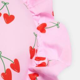 OHS Cherries Frill Heart Shaped Scatter Cushion Throw Pillow in Pink - thumbnail 6
