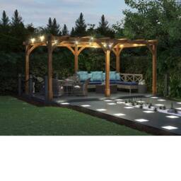 Dunster House Wooden Pergola Garden Plant Frame Furniture Kit Leviathan 5m x 3m in Brown - thumbnail 2
