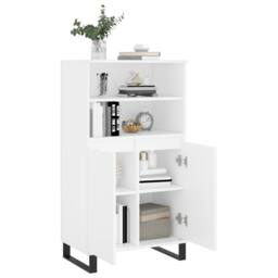 Berkfield Home Highboard White 60x36x110 cm Engineered Wood - Size: 60 x 36 x 110 cm - thumbnail 4