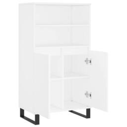 Berkfield Home Highboard White 60x36x110 cm Engineered Wood - Size: 60 x 36 x 110 cm - thumbnail 5