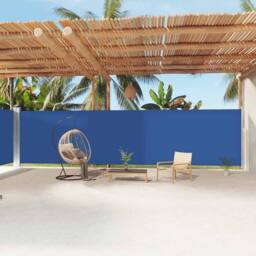 Berkfield Home Retractable Side Awning Blue 200x1200 cm - thumbnail 2