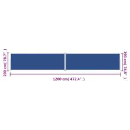 Berkfield Home Retractable Side Awning Blue 200x1200 cm - thumbnail 8