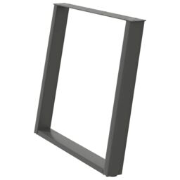 Berkfield Home vidXL Dining Table Legs U-Shaped 2 pcs Anthracite 100x(72-73) cm Steel in Black - thumbnail 4