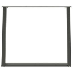 Berkfield Home vidXL Dining Table Legs U-Shaped 2 pcs Anthracite 100x(72-73) cm Steel in Black - thumbnail 5