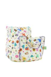 Bean Lazy Cotton Party Animals Bean Bag Arm Chair with Beans Child / Teen size in Light Beige - Size: Large - thumbnail 2