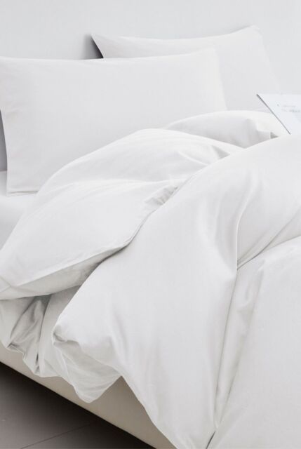 Ezysleep 100% Egyptian Cotton Silver Duvet Cover Set in White - Size: King - image 1