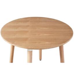 Life Interiors Lucia Dining Set Round Oak Table + 2 Velvet Dining Chairs in Grey - thumbnail 5