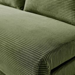 FurnitureboxUK Bobby Green Jumbo Corduroy Double Folding Sofa Bed - thumbnail 5