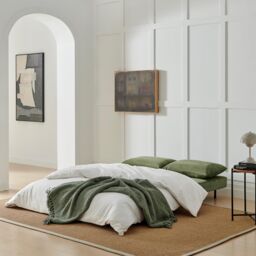 FurnitureboxUK Bobby Green Jumbo Corduroy Double Folding Sofa Bed - thumbnail 4