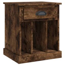 Berkfield Home Elegant Bedside Cabinets 2 pcs Smoked Oak 43x36x50 cm in Brown - Size: 43 x 36 x 50 cm - thumbnail 6