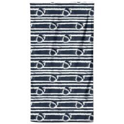 Zavvi Jaws Stripes Beach Towel in Navy