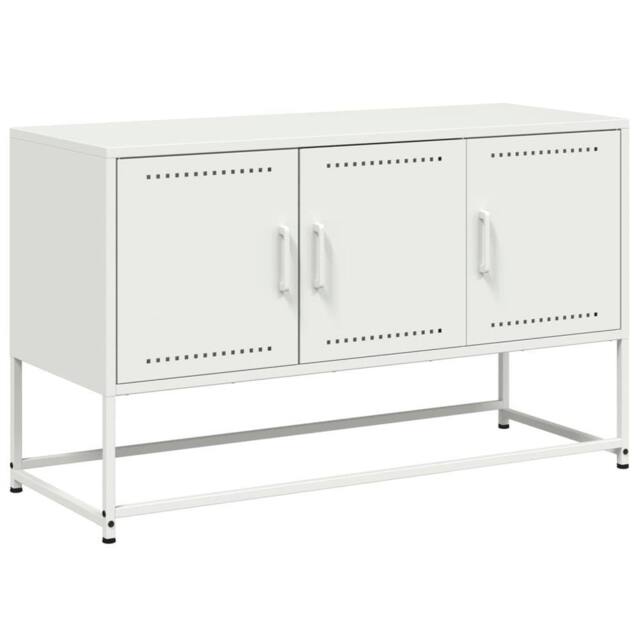 Berkfield Home TV Cabinet White 100.5x39x60.5 cm Steel - image 1