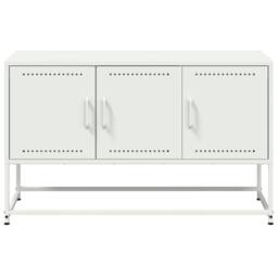 Berkfield Home TV Cabinet White 100.5x39x60.5 cm Steel - thumbnail 6