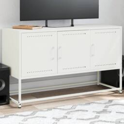 Berkfield Home TV Cabinet White 100.5x39x60.5 cm Steel - thumbnail 2