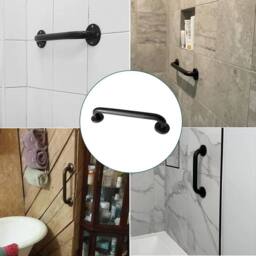 EONLION Handrail Stainless Steel Handrail Support Wall Mounted in Black - thumbnail 3