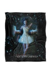 Warner Brothers Vampire Diaries D E S Silky Touch Super Soft Throw Blanket 152x127cm in White - Size: 152x127 cm - thumbnail 1