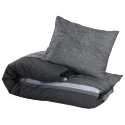 Berkfield Home Duvet Cover Set Dark Grey 200x200 cm Cotton - thumbnail 3