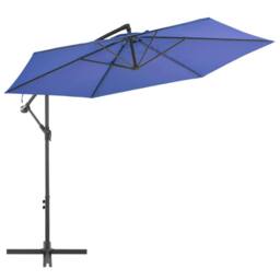 Berkfield Home Cantilever Umbrella with Aluminium Pole 300 cm Blue - thumbnail 2